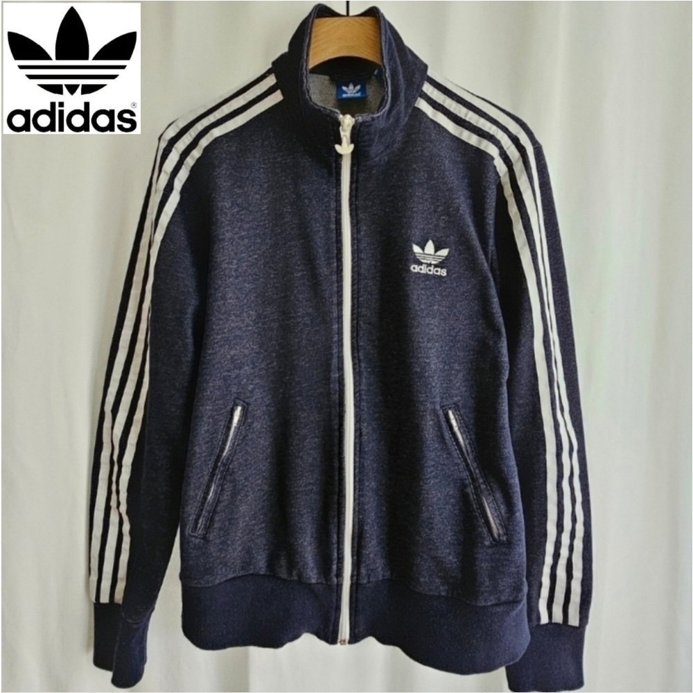 Adidas Blue & White Track Jacket - Picture 3 of 16